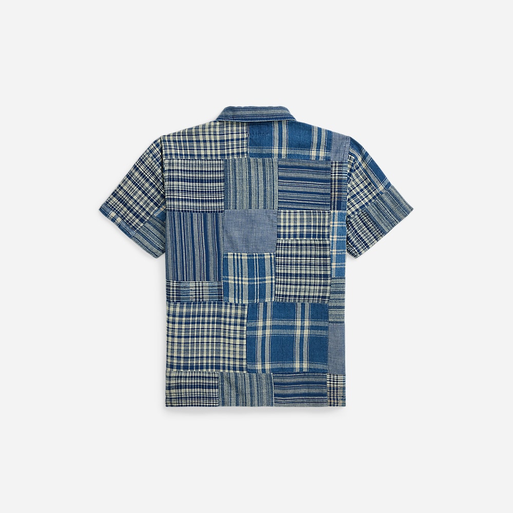 Patchwork Camp Shirt - Indigo Patchwork