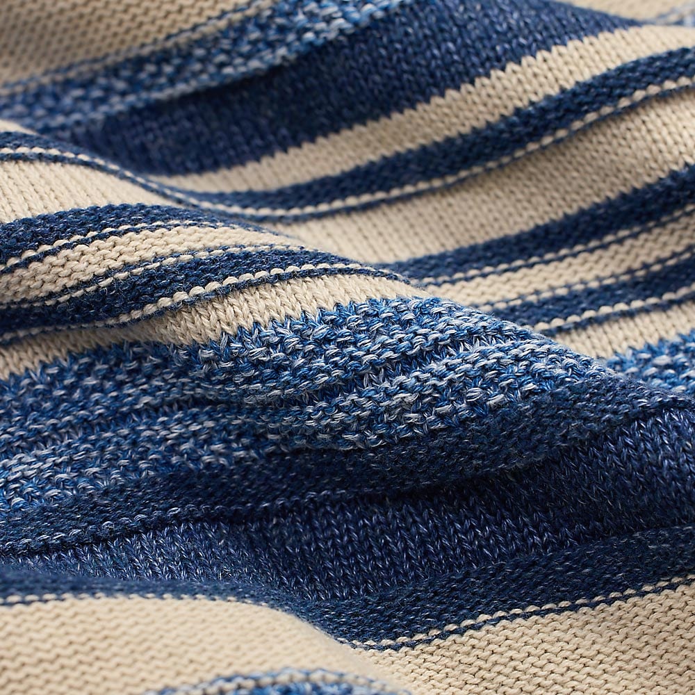 R.R.L. Cotton-Linen Cardigan - Indigo/Multi