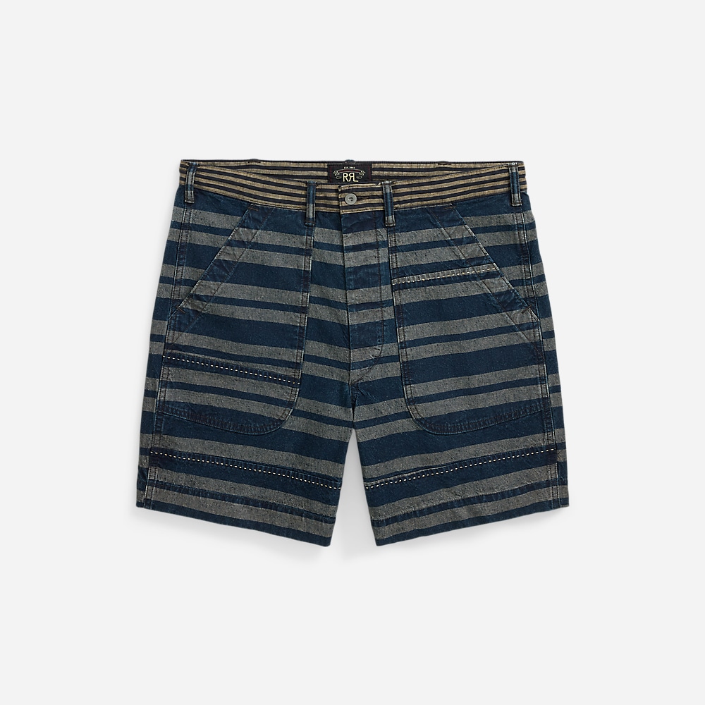Gavin Linen-Blend Short - Faded Indigo