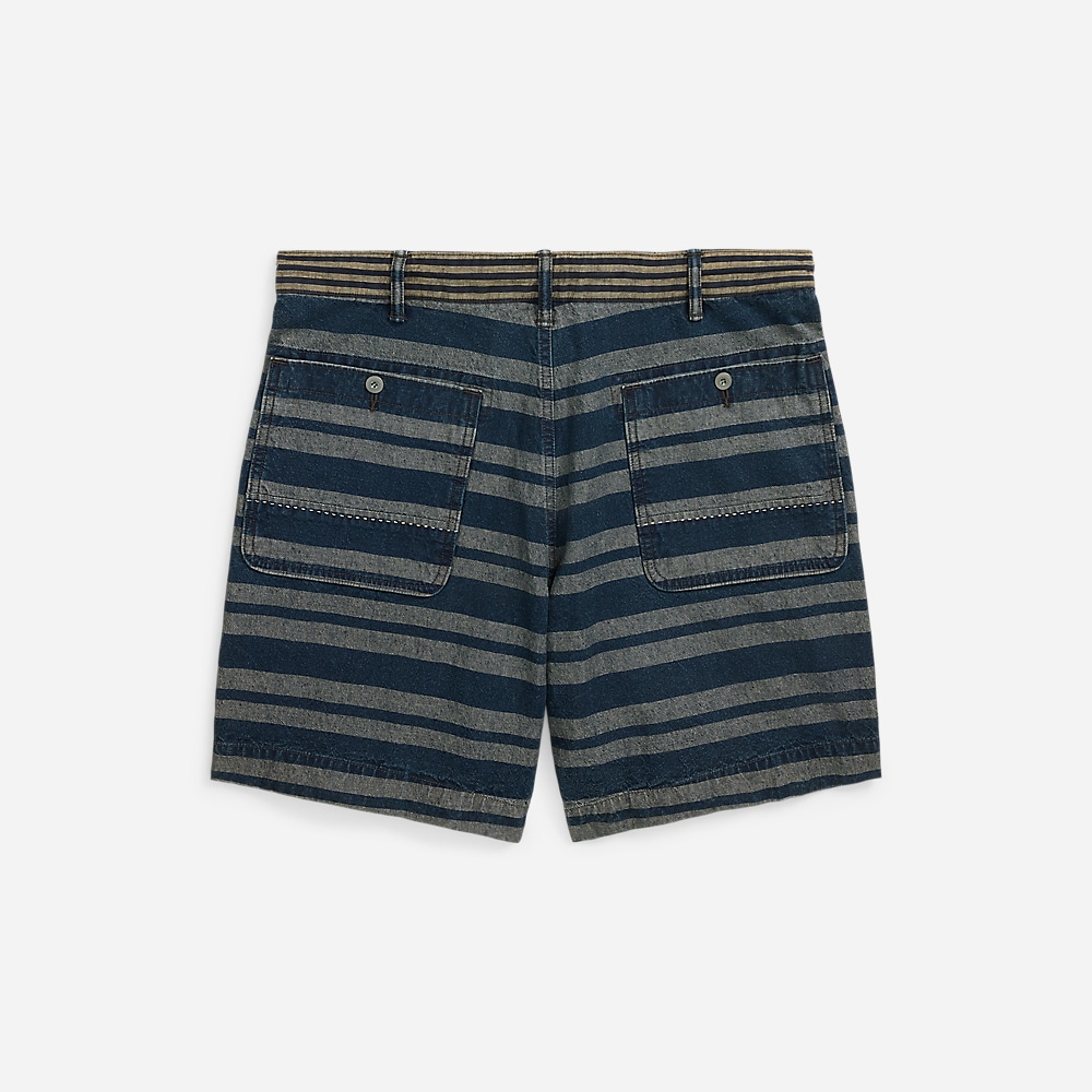 Gavin Linen-Blend Short - Faded Indigo
