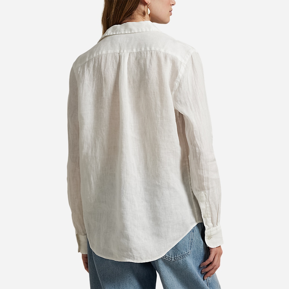 Classic Fit Linen Shirt - White