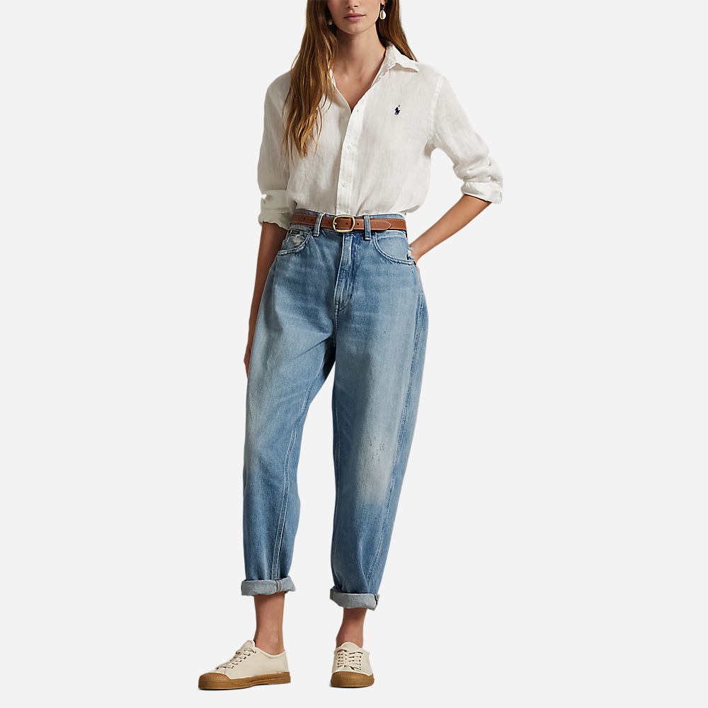 Classic Fit Linen Shirt - White