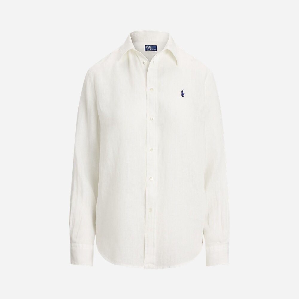Classic Fit Linen Shirt - White