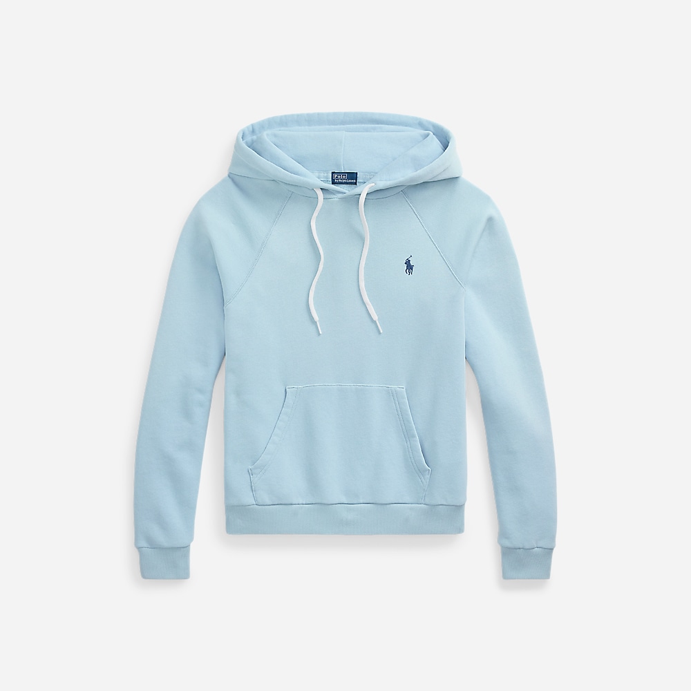 Shrunken Fit Fleece Hoodie - Alpine Blue