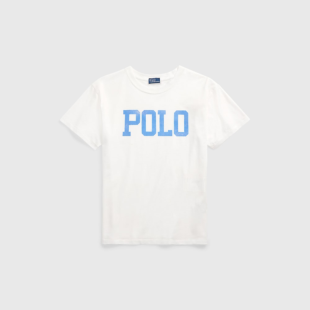 Logo Cotton Jersey Crewneck Tee - Antique White