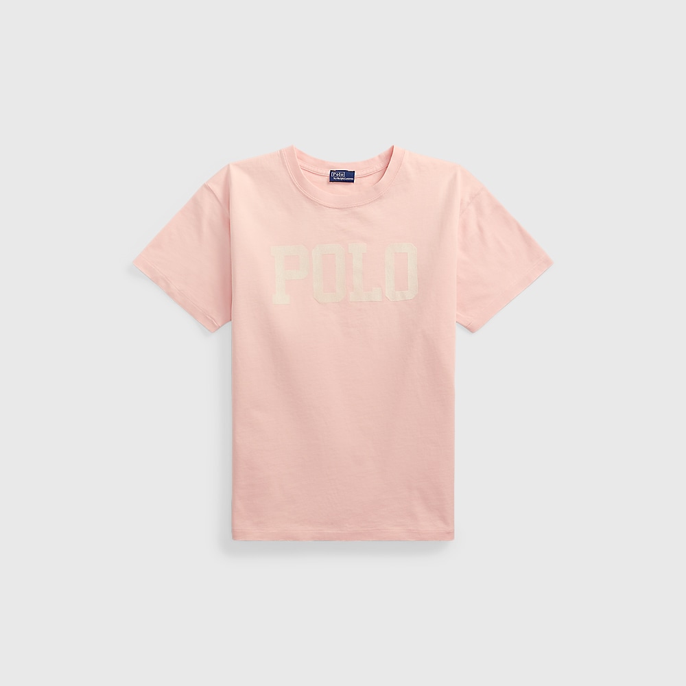 Logo Cotton Jersey Crewneck Tee - Pale Pink