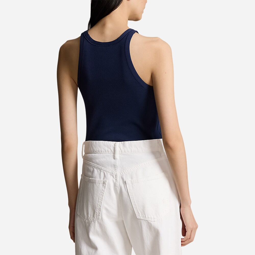 Ribbed Cotton Tank Top - Newport Navy