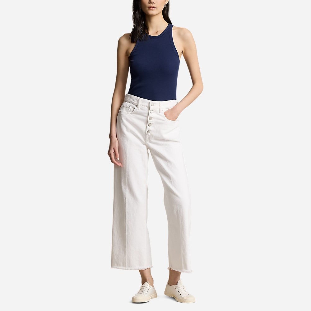 Ribbed Cotton Tank Top - Newport Navy