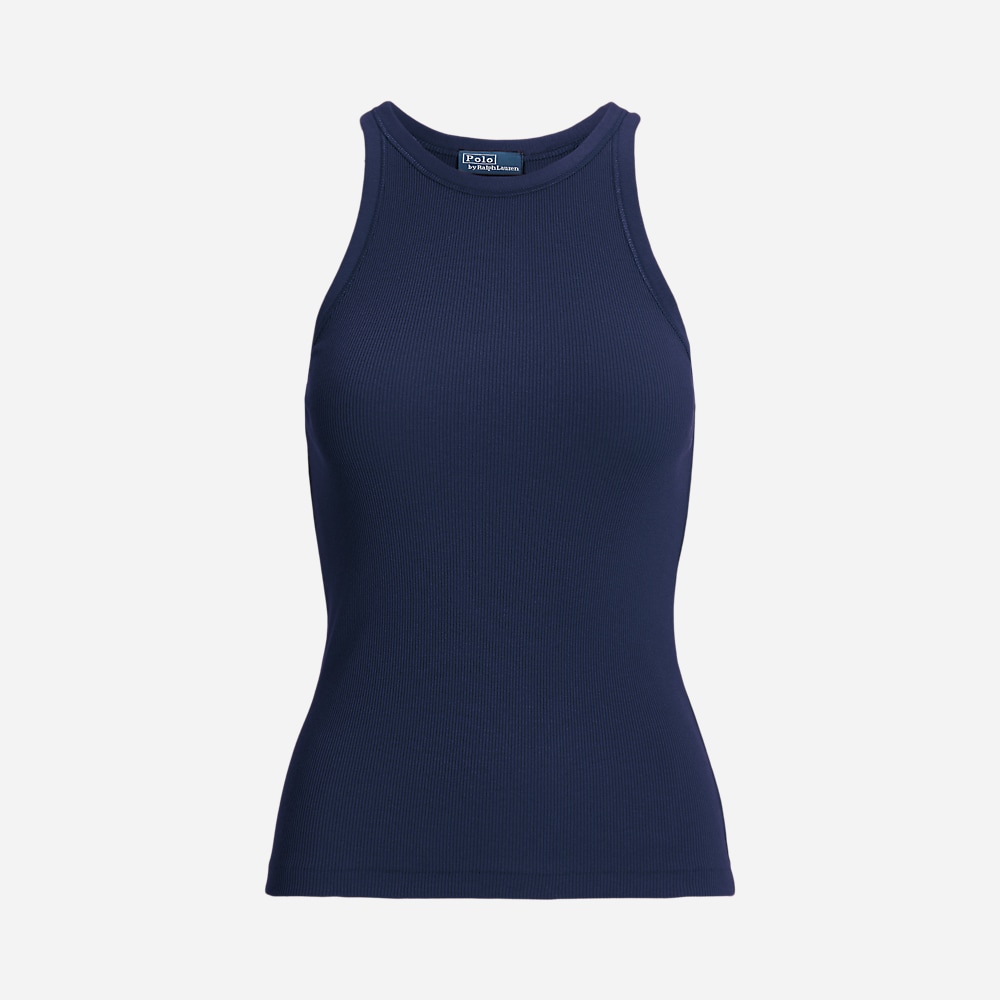Ribbed Cotton Tank Top - Newport Navy