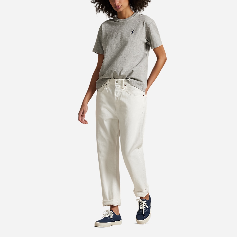 Relaxed Fit Cotton Jersey Tee - Cobblestone Heather