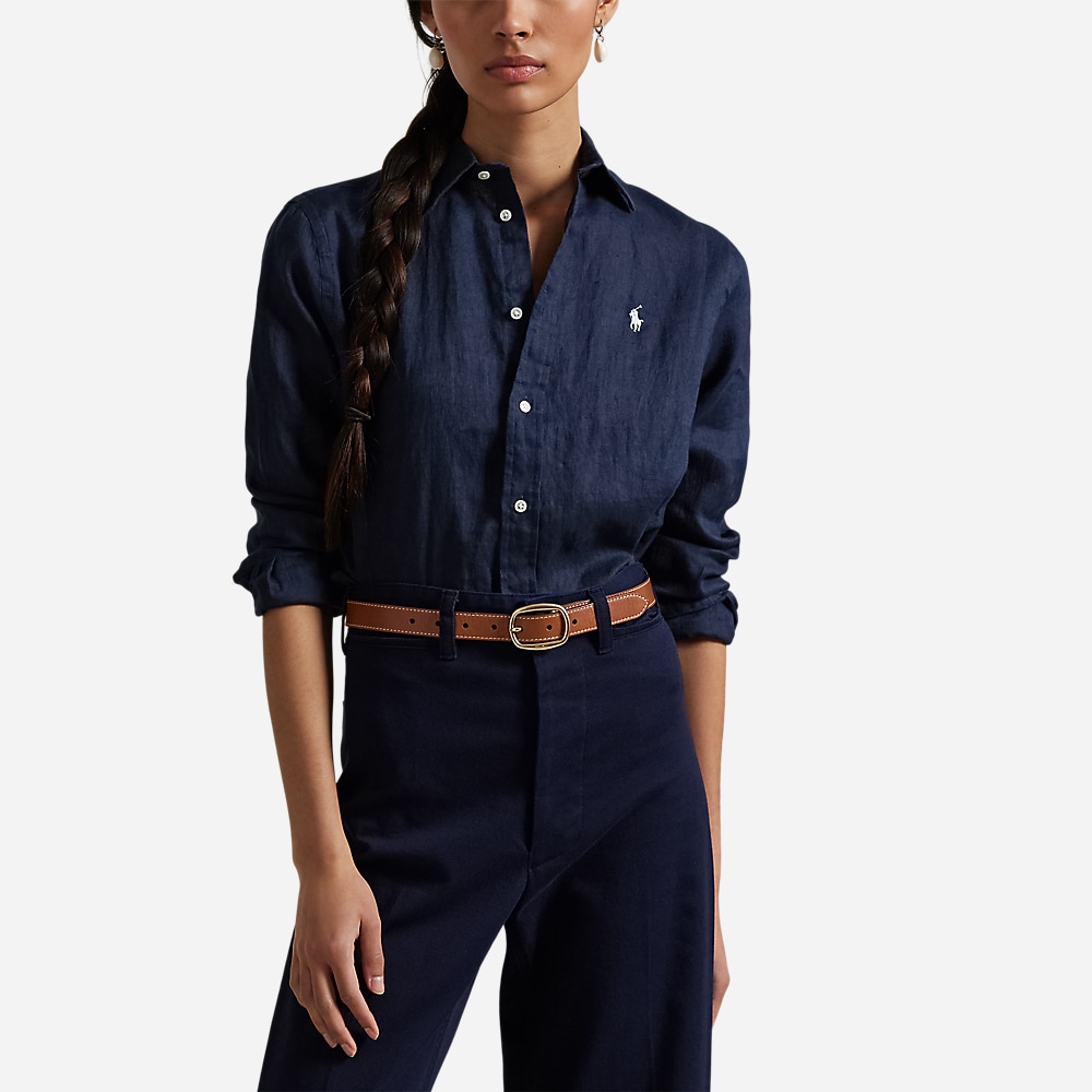 Classic Fit Linen Shirt - Newport Navy