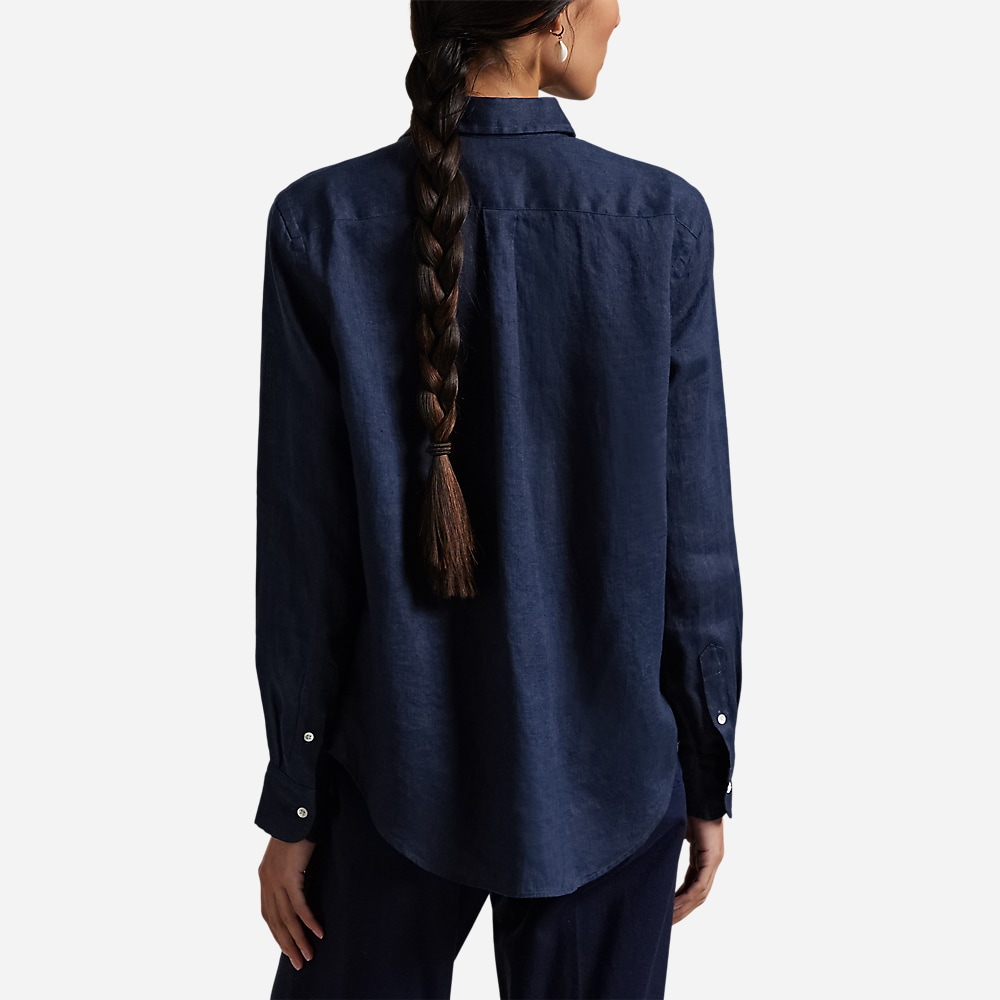 Classic Fit Linen Shirt - Newport Navy