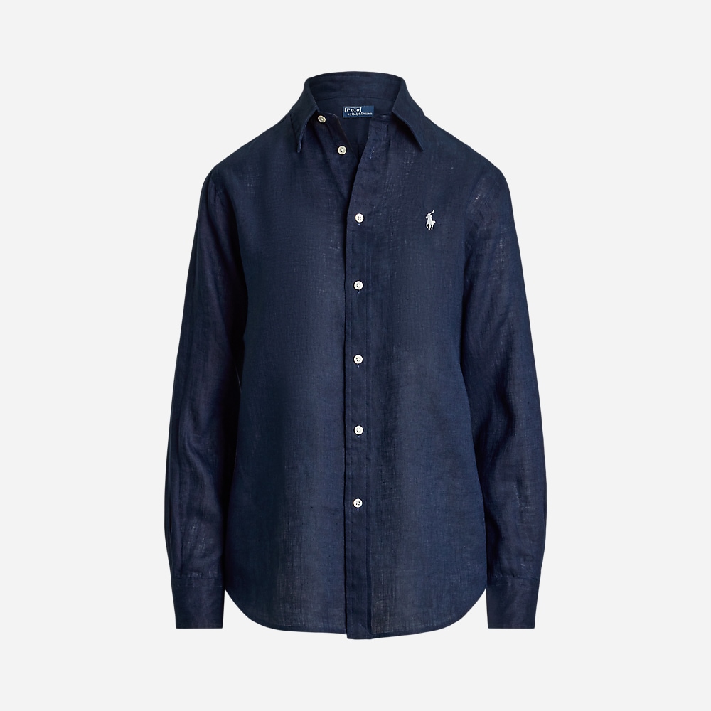 Classic Fit Linen Shirt - Newport Navy