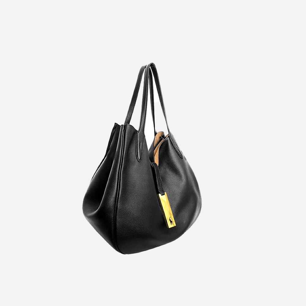 Polo I.D. Small Leather Tote - Black