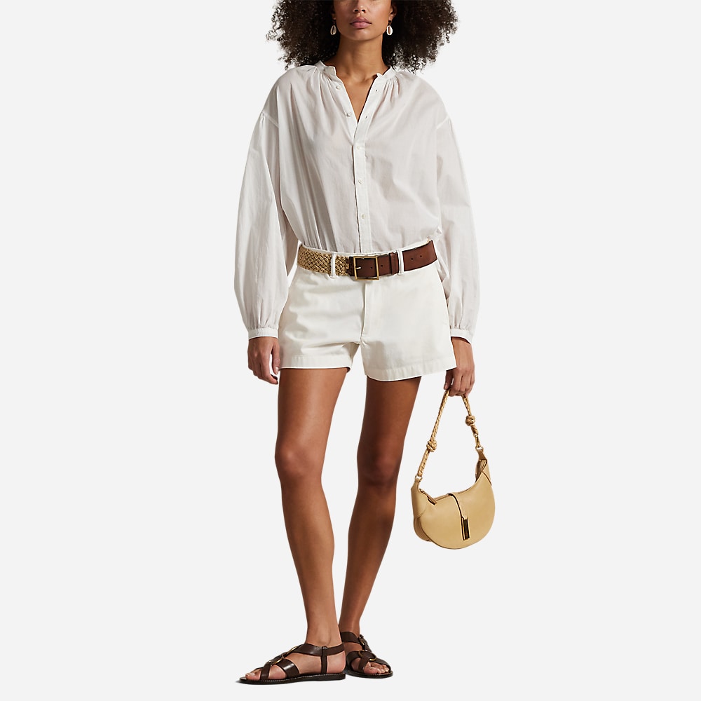 Cotton Chino Short - Deckwash White
