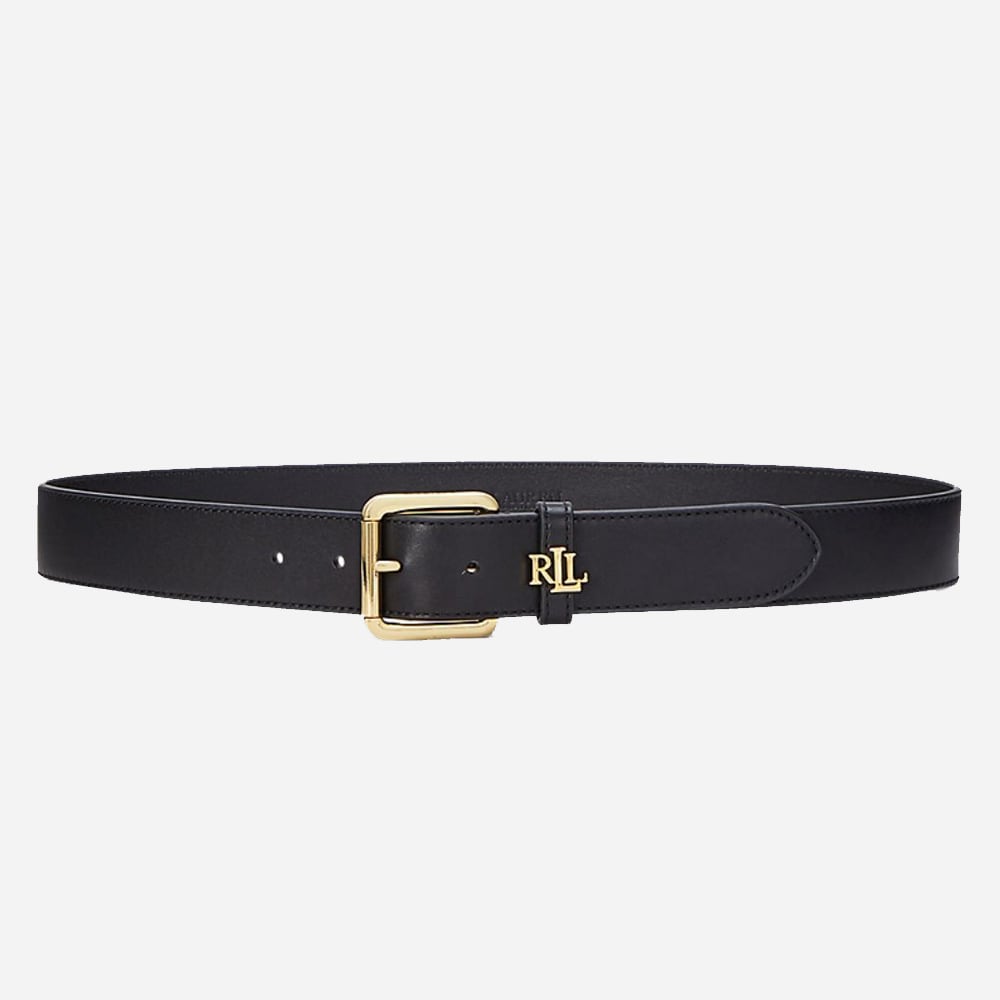 Logo-Keeper Leather Belt -  Black