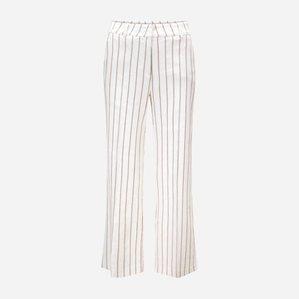 California Linen - Pinstripe Offwhite-Taupe