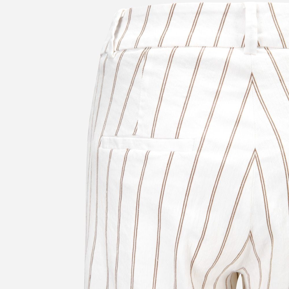 California Linen - Pinstripe Offwhite-Taupe