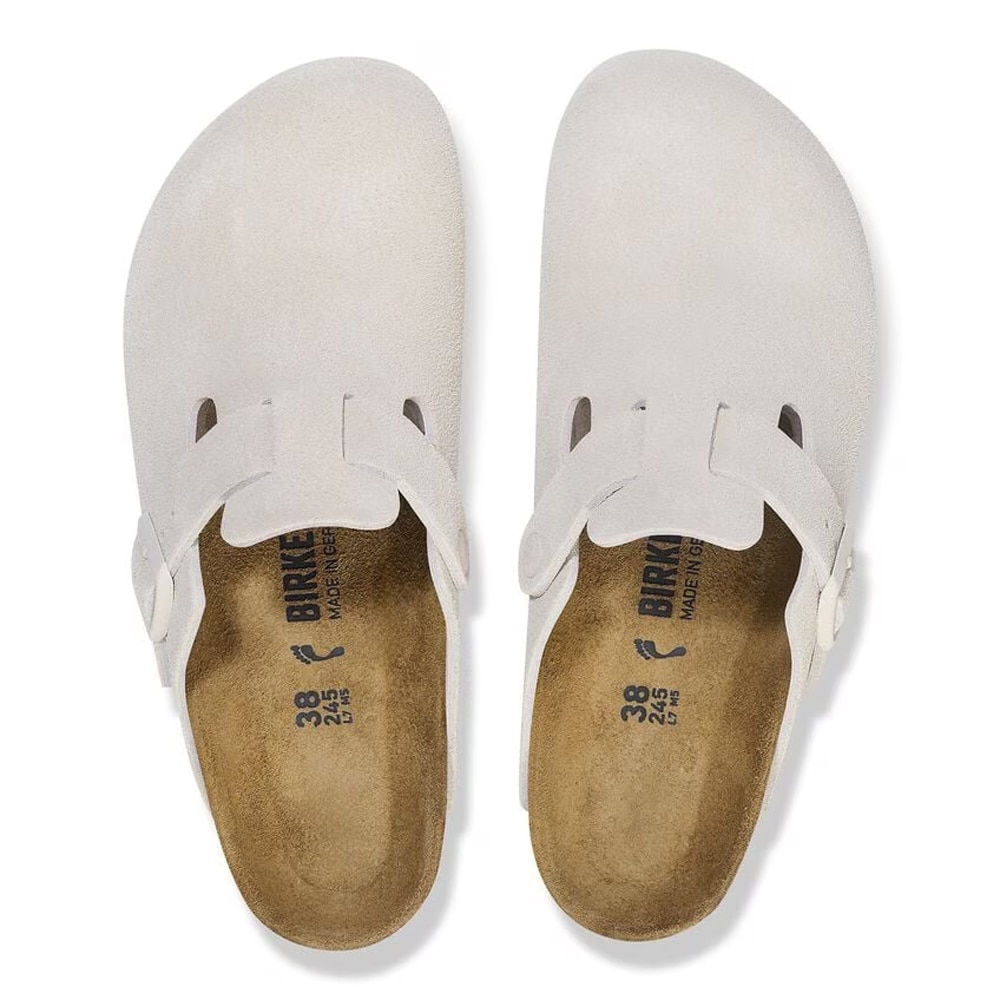 Boston Suede Leather - Antique White