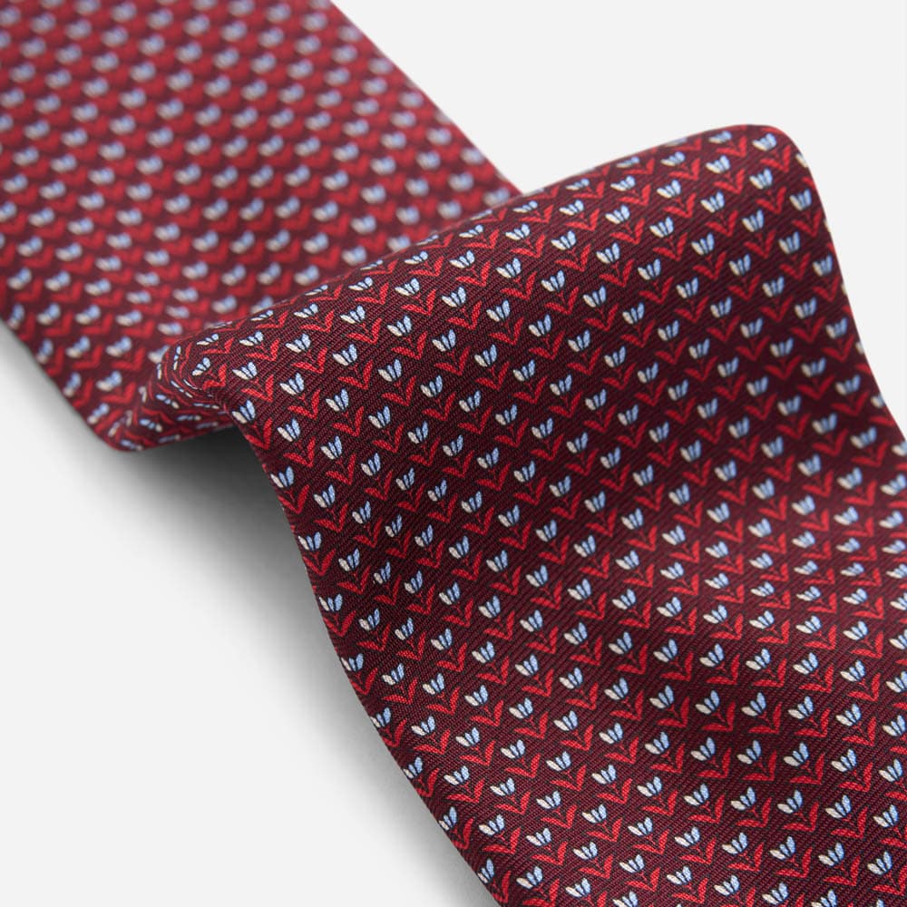 Tie - Dk Red Fan
