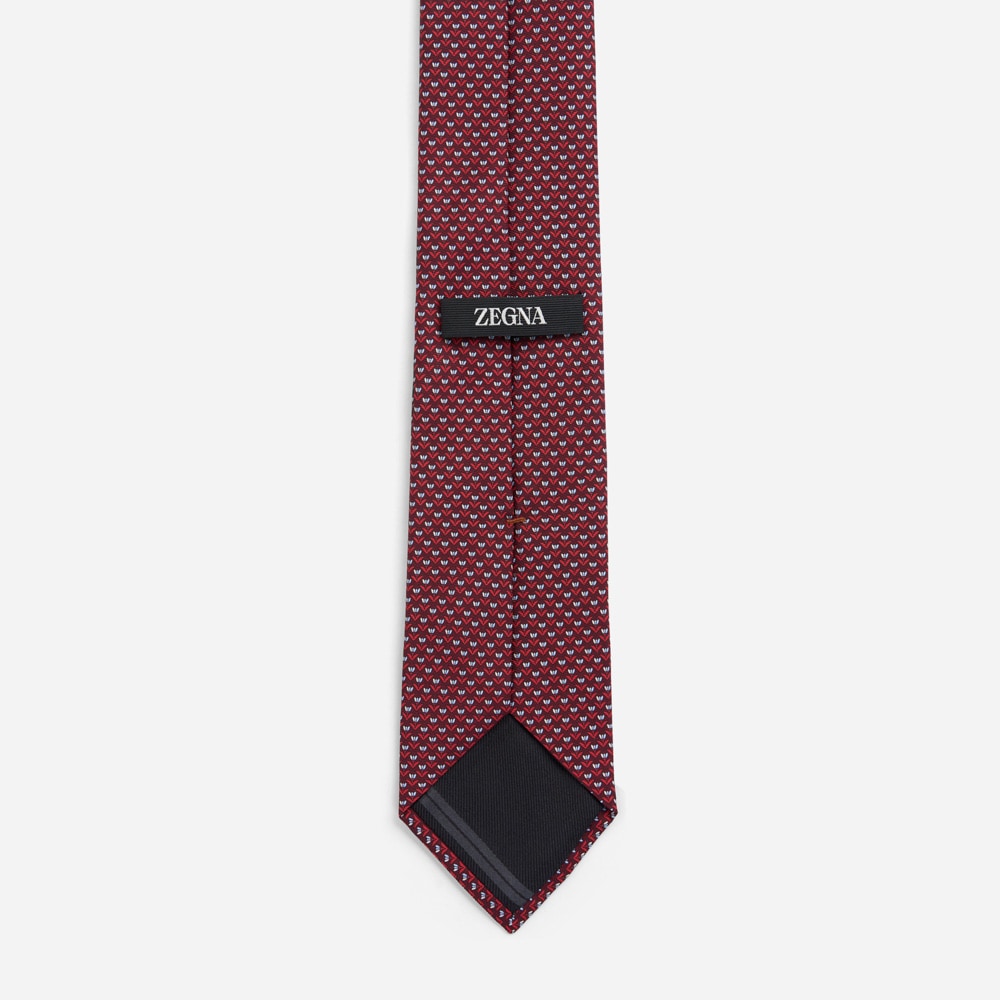 Tie - Dk Red Fan