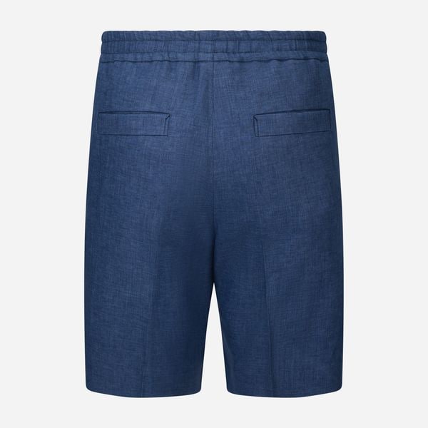 Oasi Lino Shorts - Medium Blue Solid