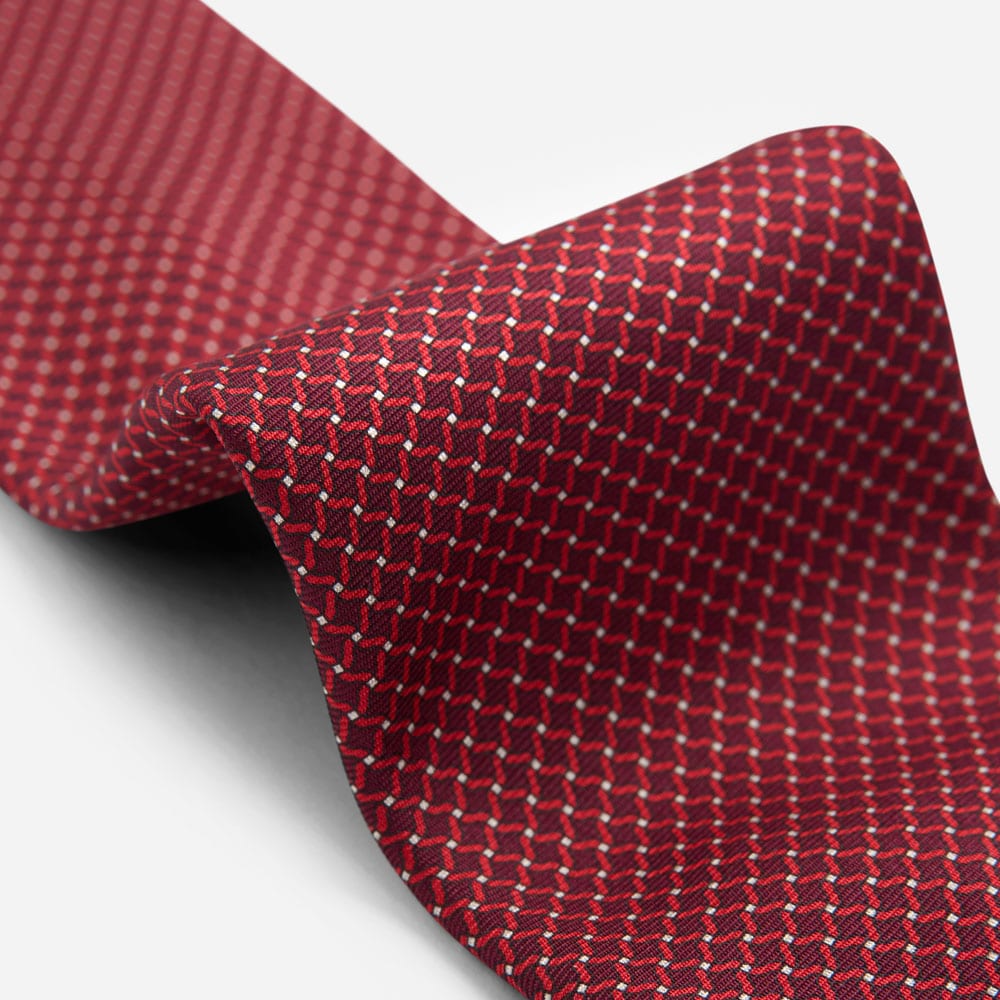 Tie - Dk Red Fan