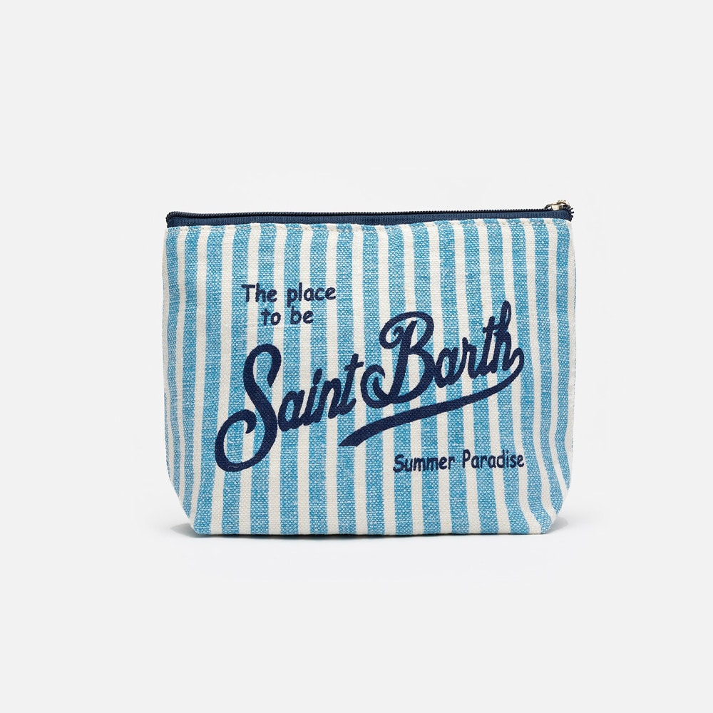Aline Linen Bag - Stripes Blue-White