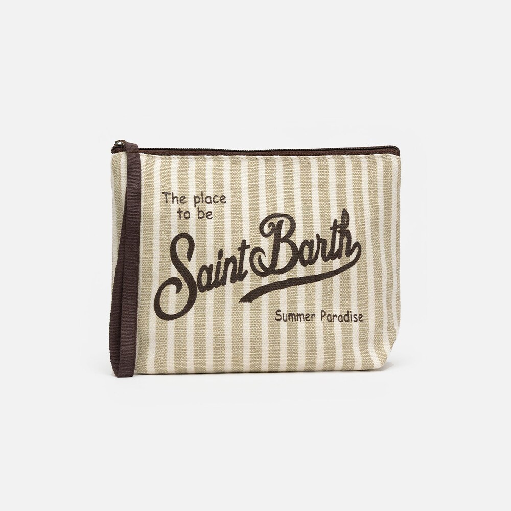Aline Linen Bag - Stripes Beige-White