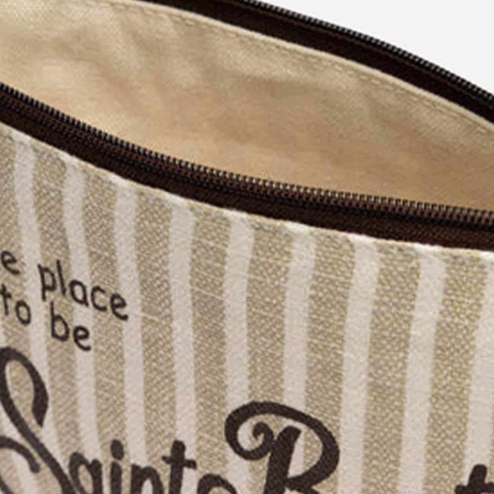 Aline Linen Bag - Stripes Beige-White