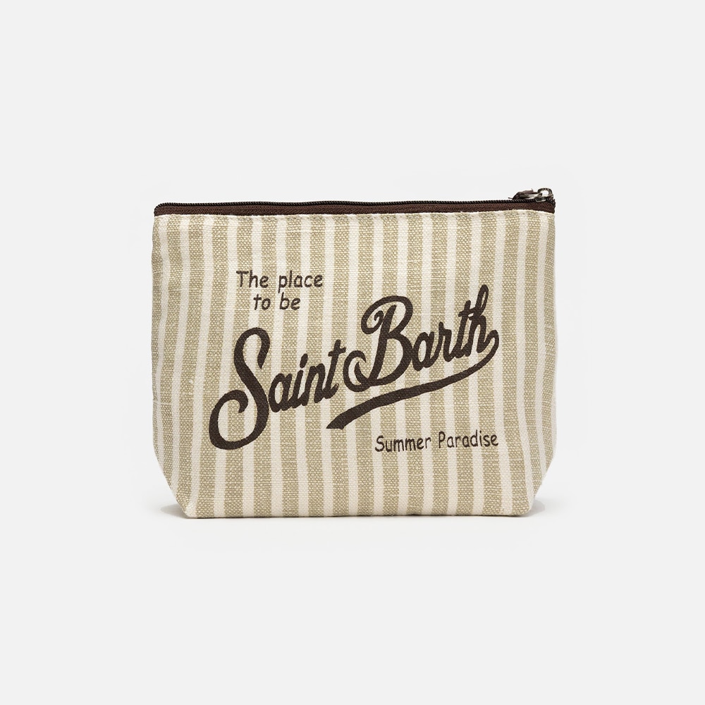 Aline Linen Bag - Stripes Beige-White