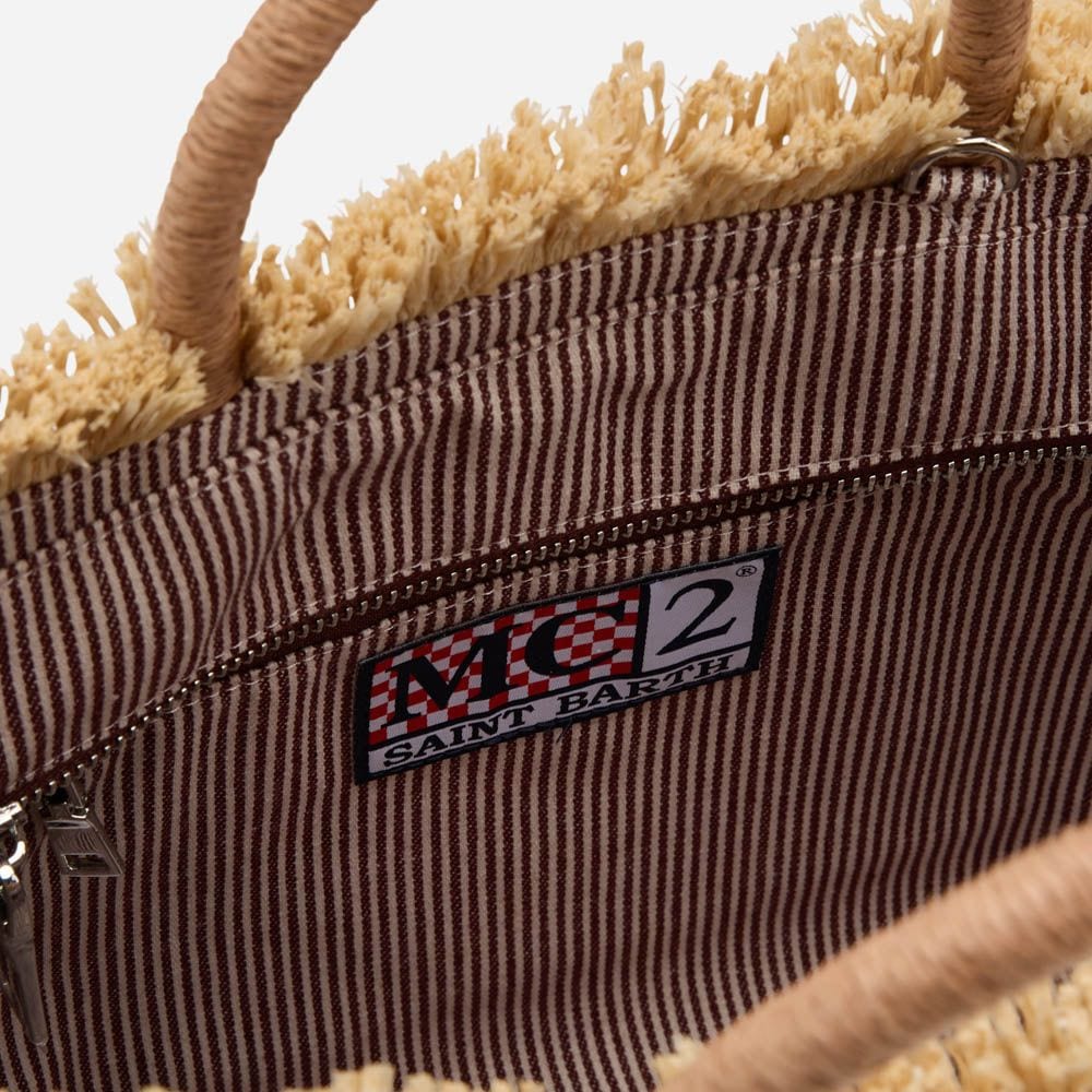 Colette Straw Effect Handbag - Natural-Beige