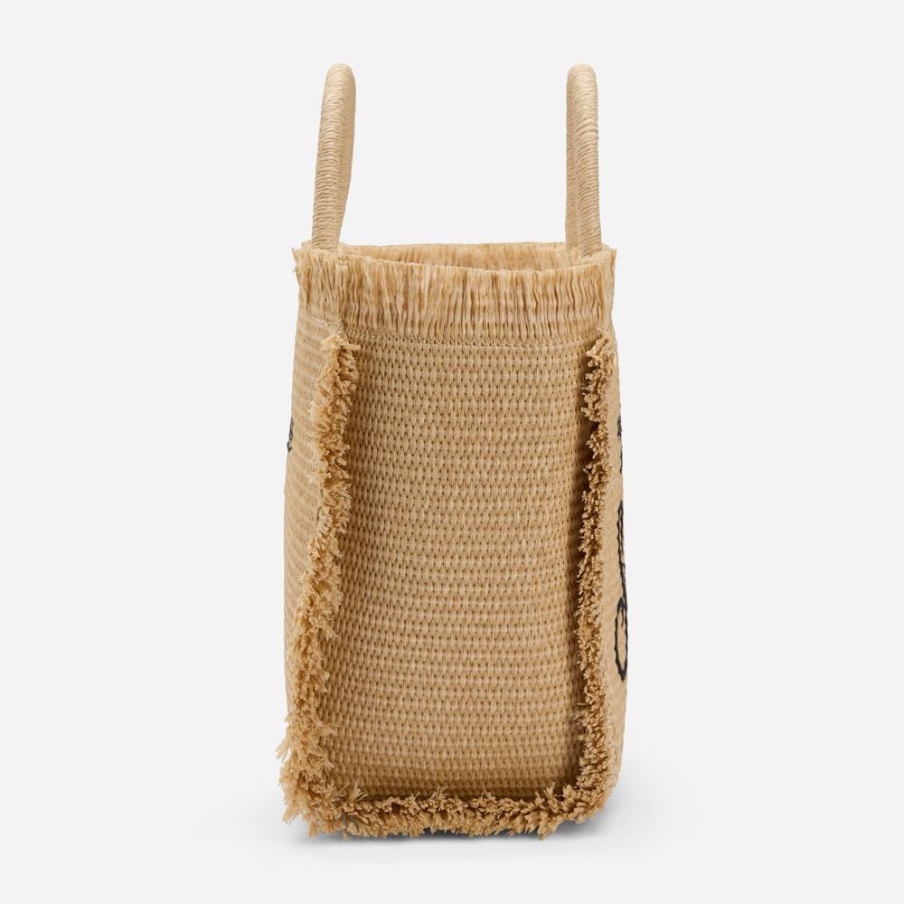 Colette Straw Effect Handbag - Natural-Blue