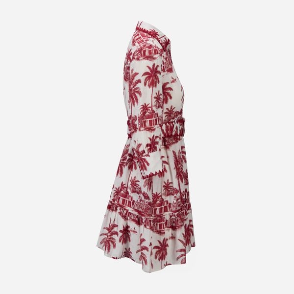 Daisi Linen Dress - Red St Barth