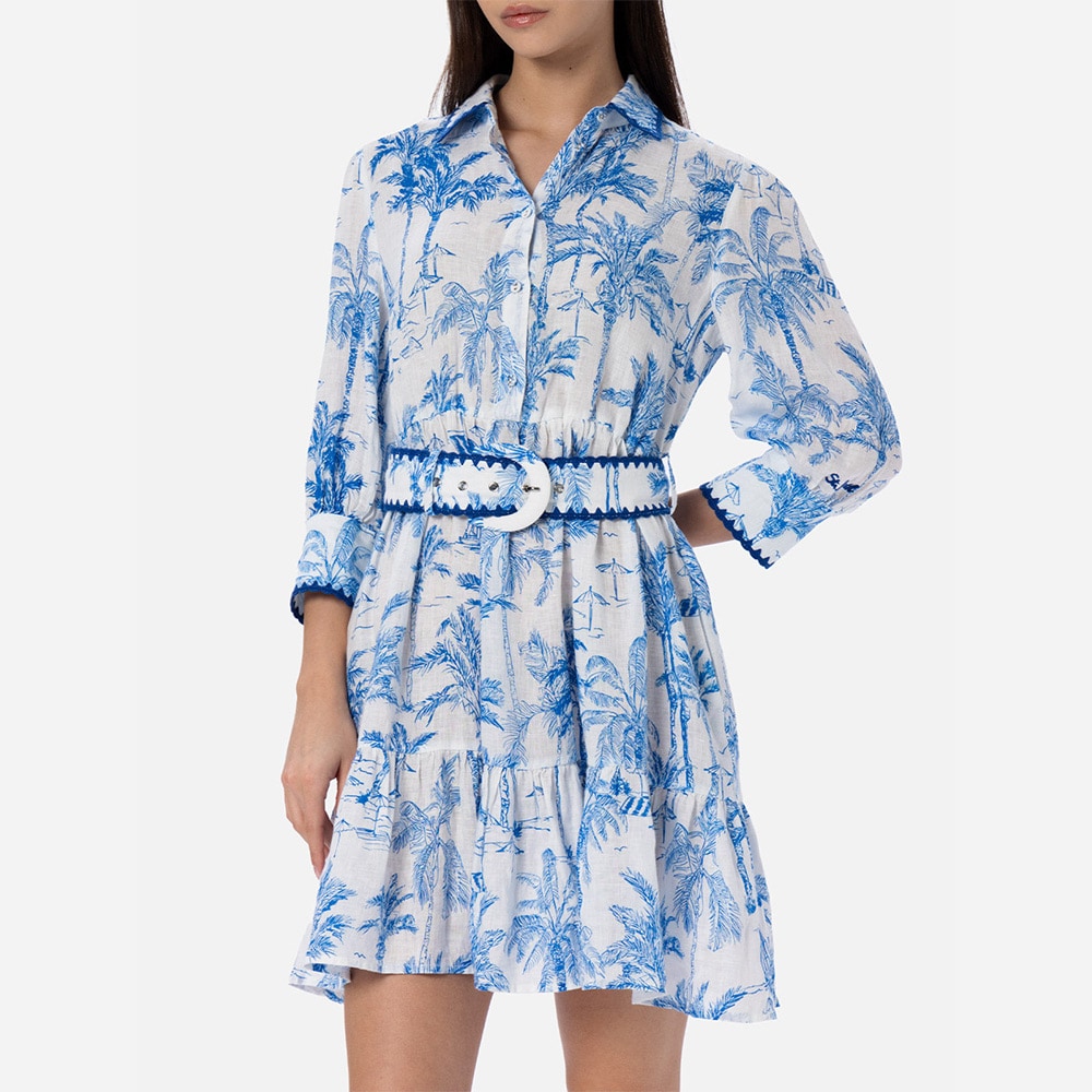 Daisi Linen Dress - Blue Saint Beach