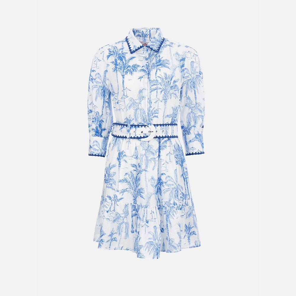 Daisi Linen Dress - Blue Saint Beach