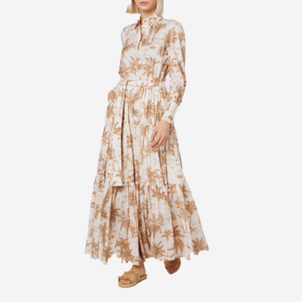 Toile De Jouy Cotton Dress - Linen Saint Beach