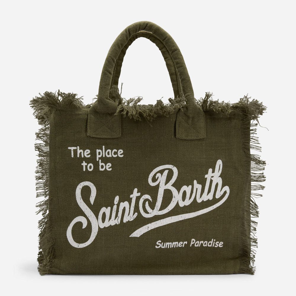 Vanity Linen Shoulder Bag - Military