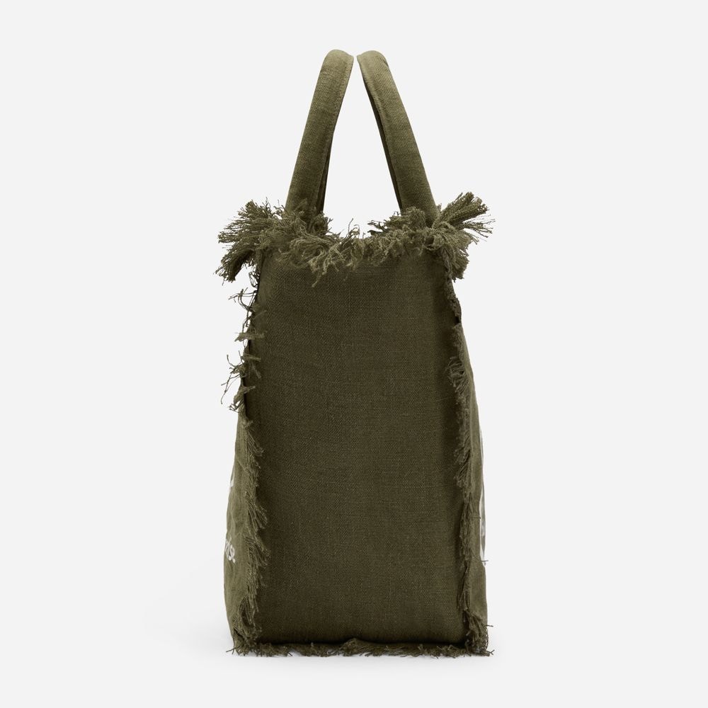 Vanity Linen Shoulder Bag - Military