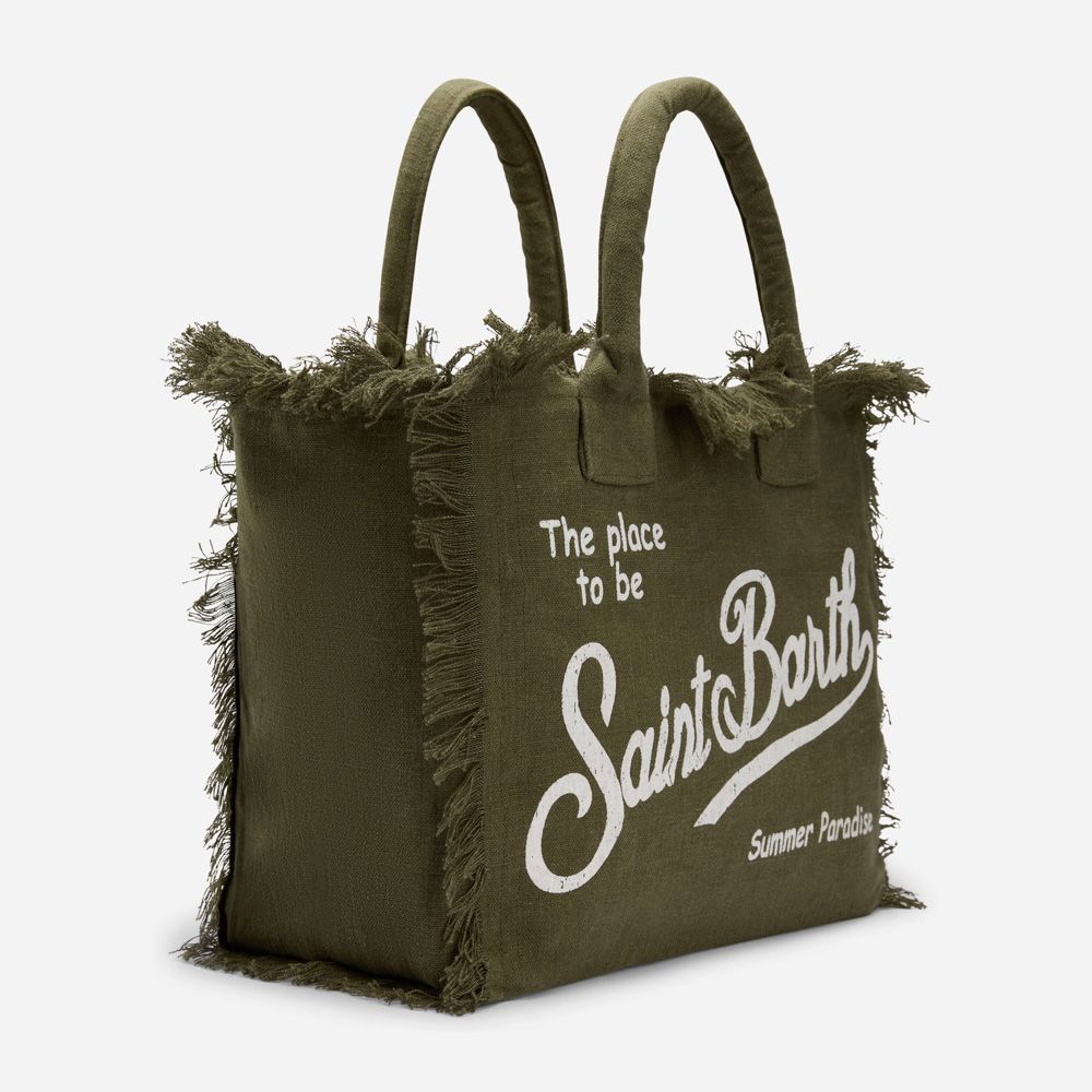 Vanity Linen Shoulder Bag - Military