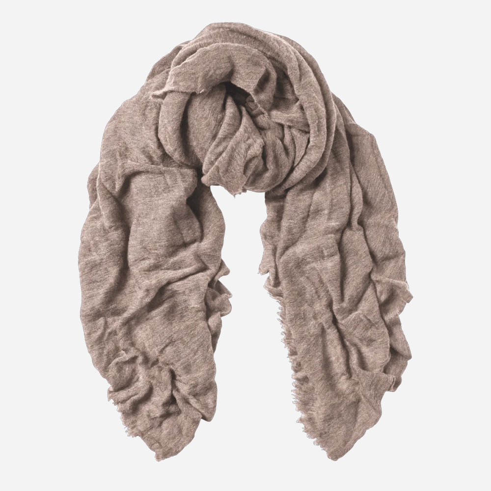 Alba Luxury Cashmere Scarf - Light Taupe