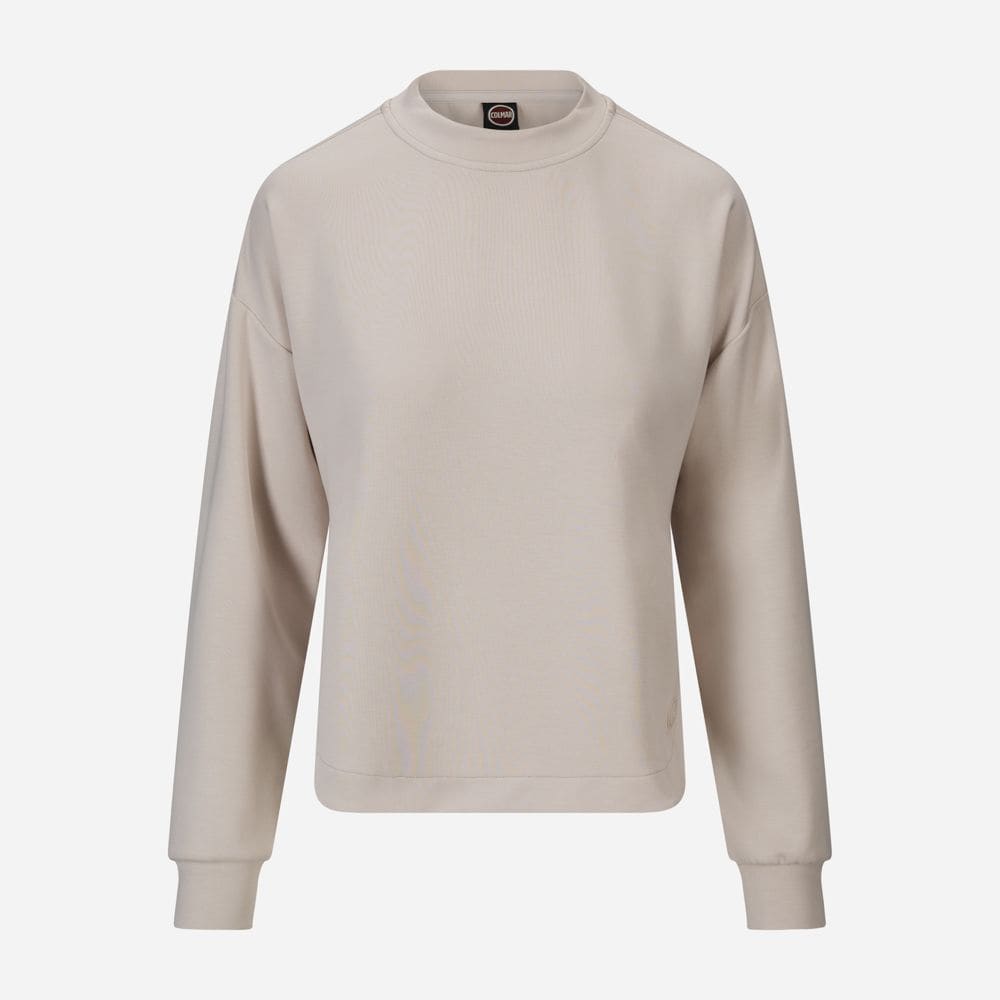 Crew-Neck Sweatshirt - Beige
