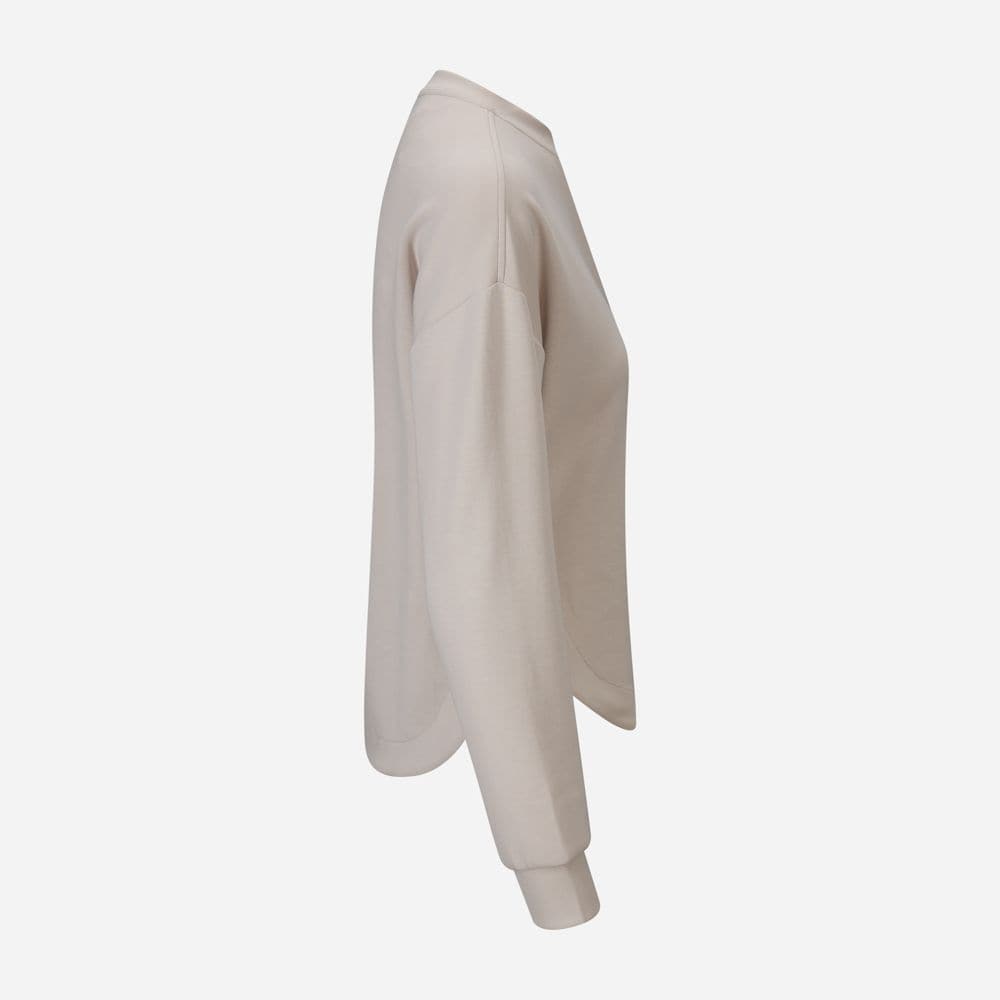 Crew-Neck Sweatshirt - Beige