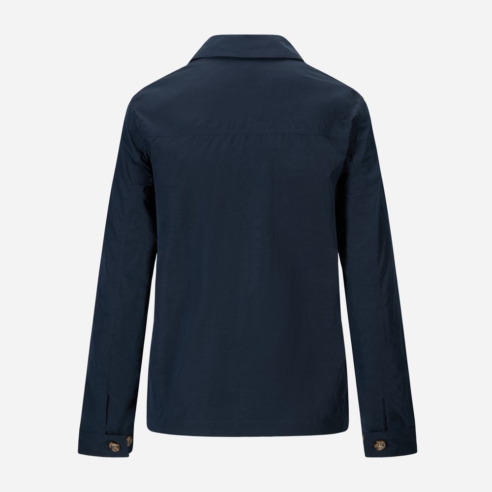 Jacket Whit Shirt Collar - Navy