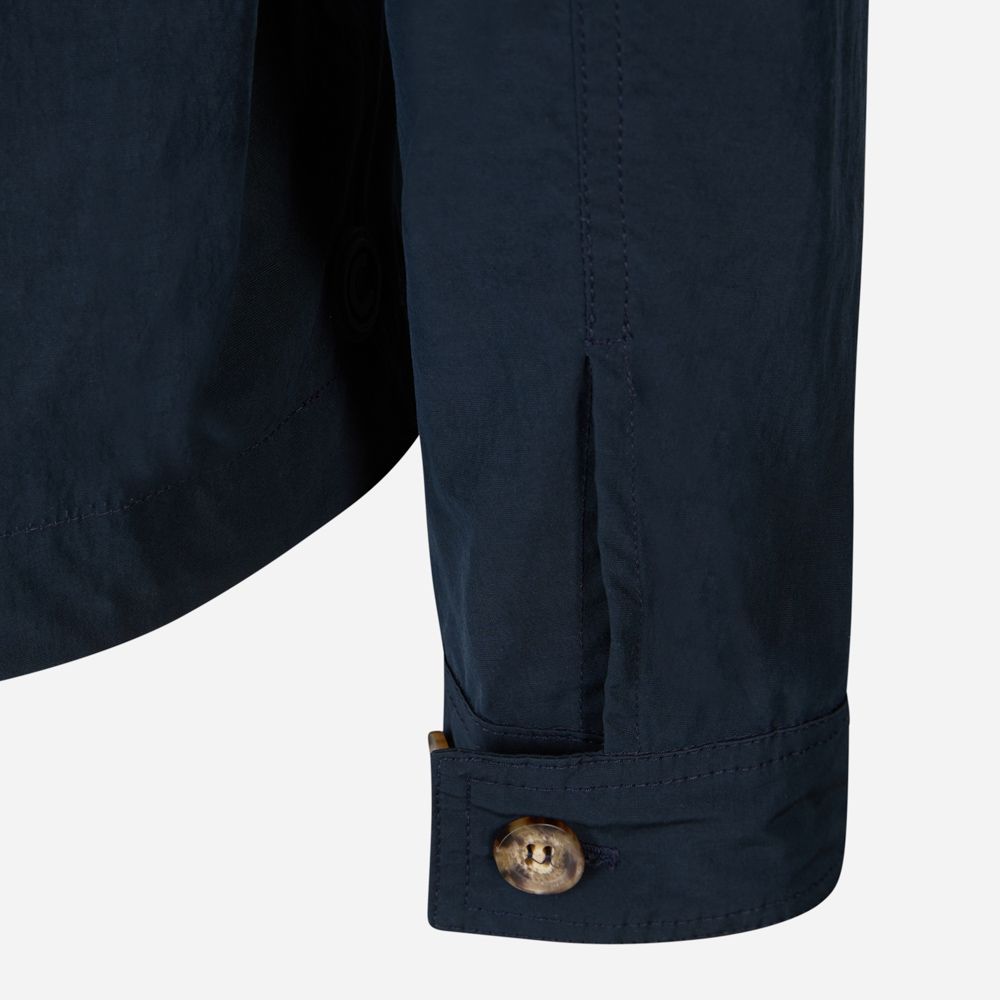 Jacket Whit Shirt Collar - Navy