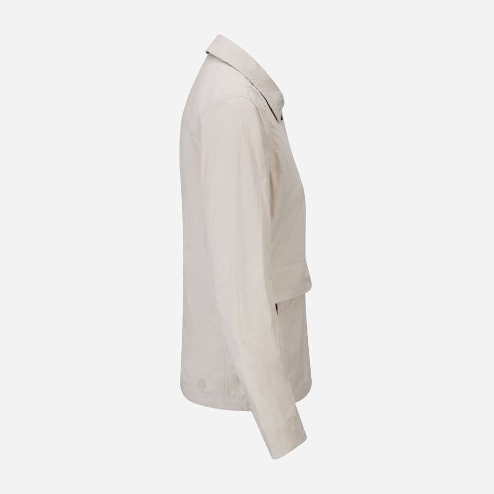 Jacket Whit Shirt Collar - Beige