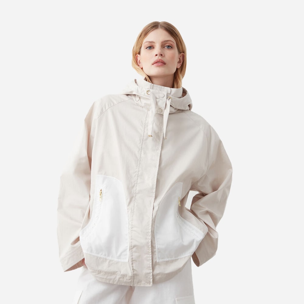 Cotton Oversized Jacket - Beige