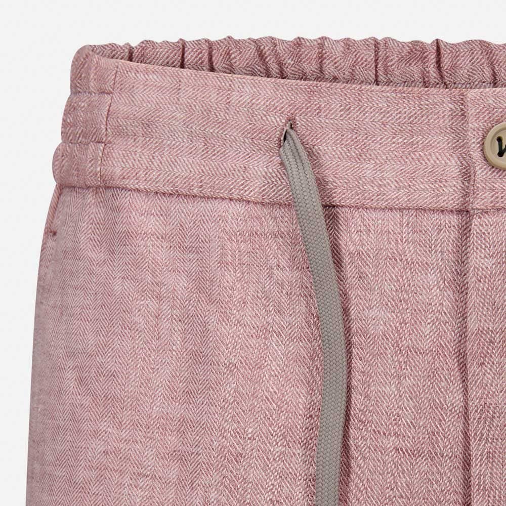 Spiaggia Short Bermuda - Rose Herringbone