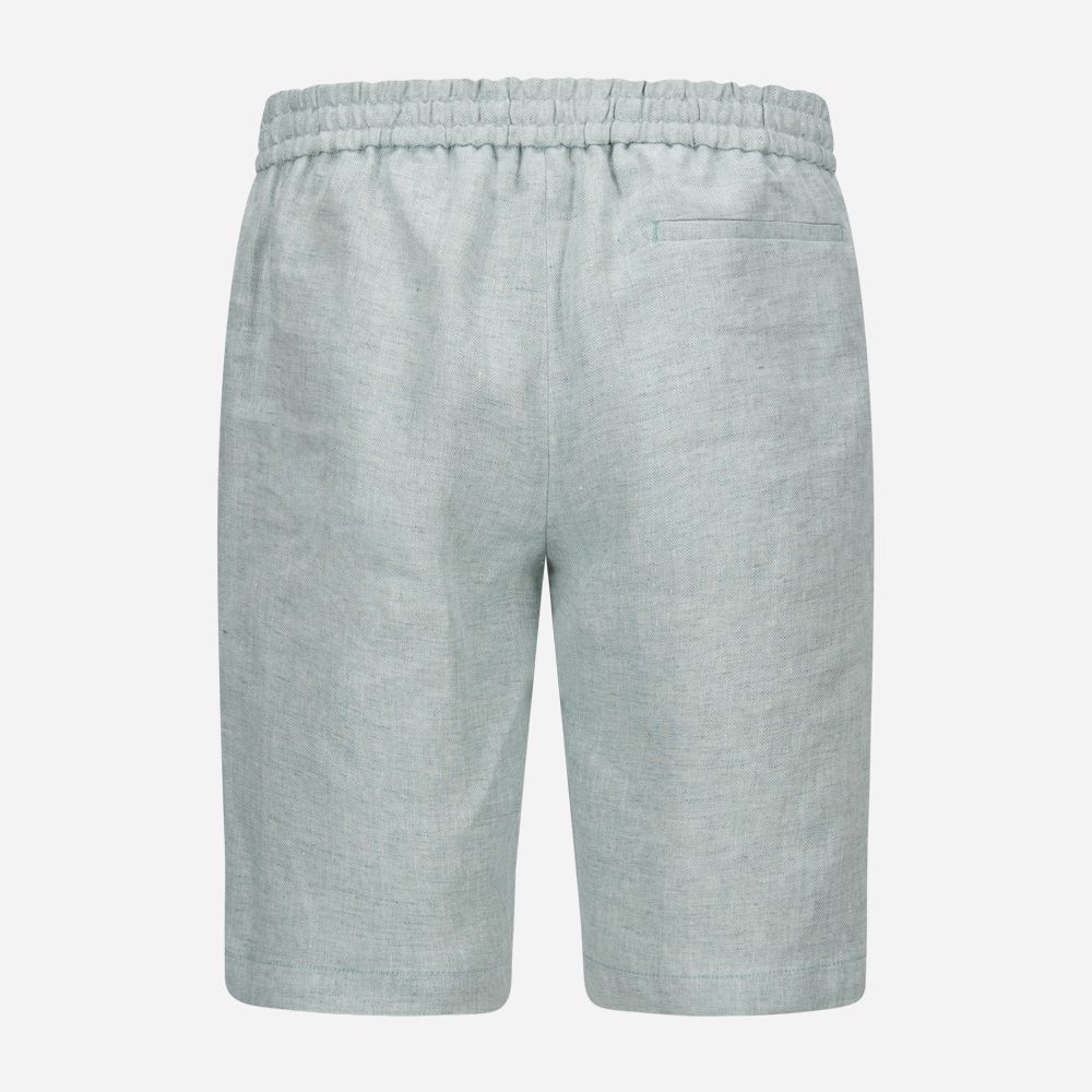 Spiaggia Short Bermuda - Water Green Herringbone