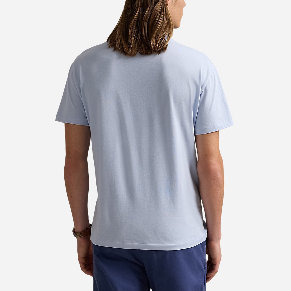 Custom Slim Fit Jersey Crewneck T-Shirt - Blue